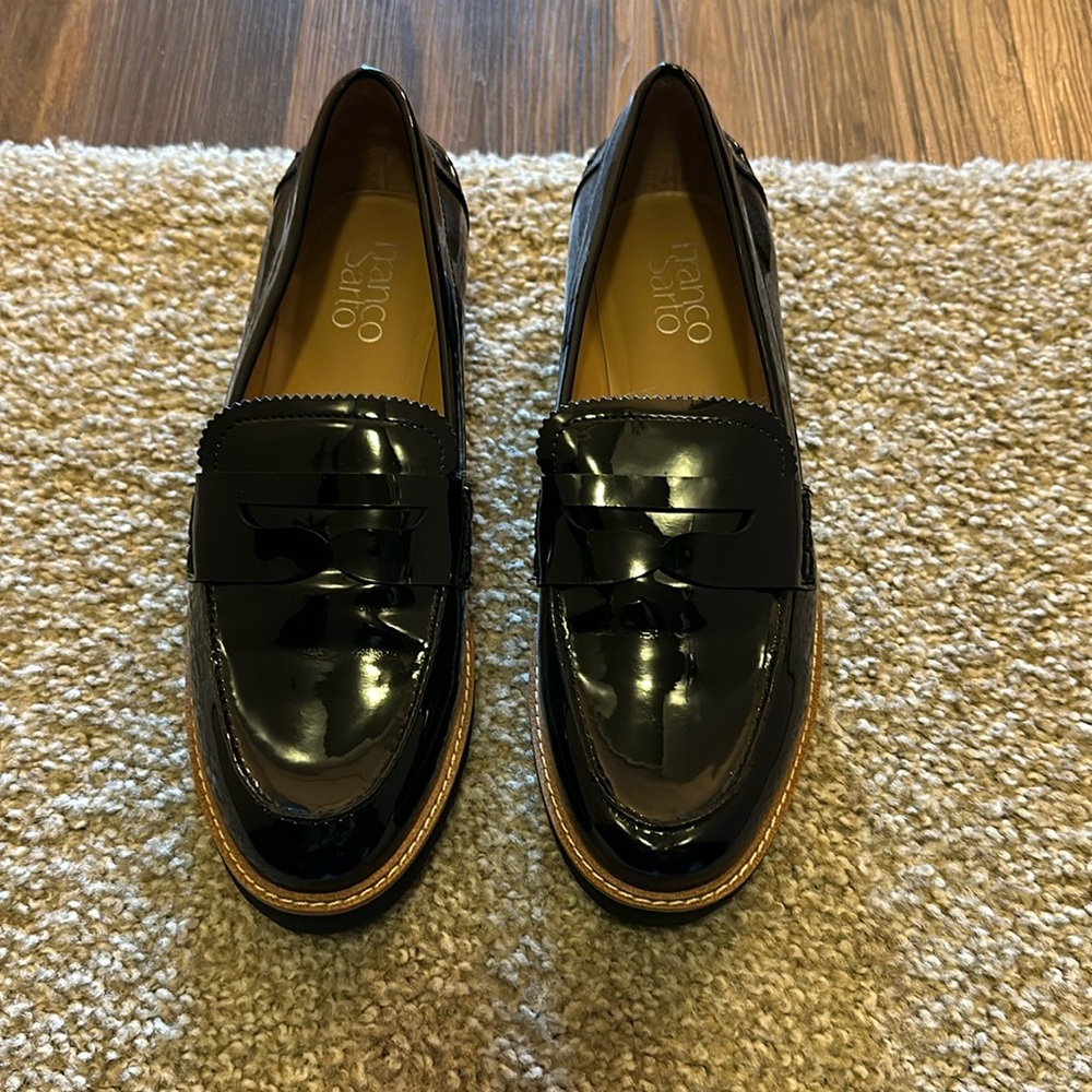 Franco Sarto patent leather loafers